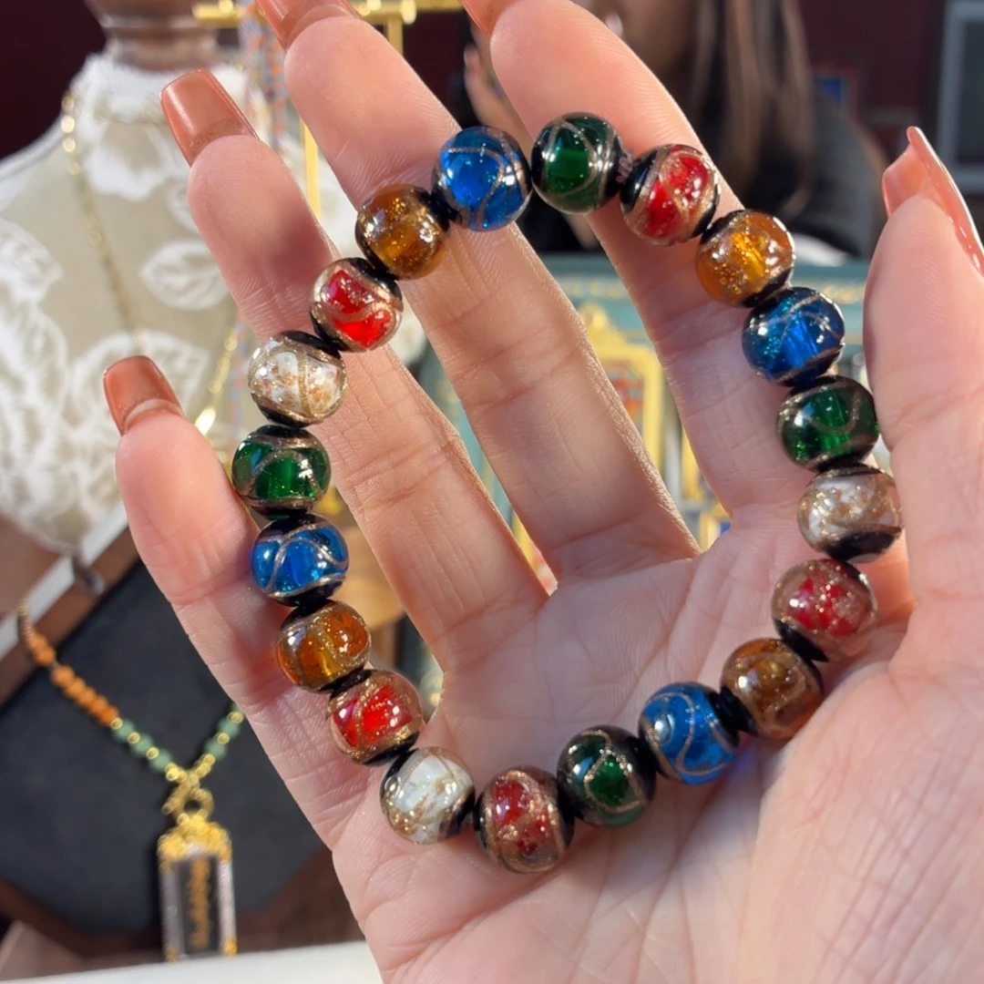 吊坠香灰琉璃手串