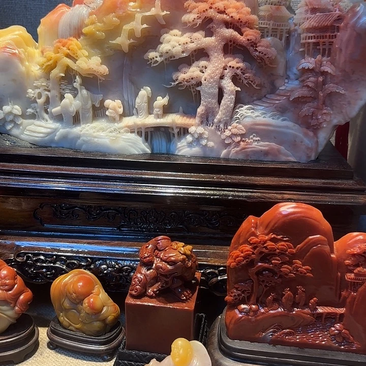 寿山石富贵山居图