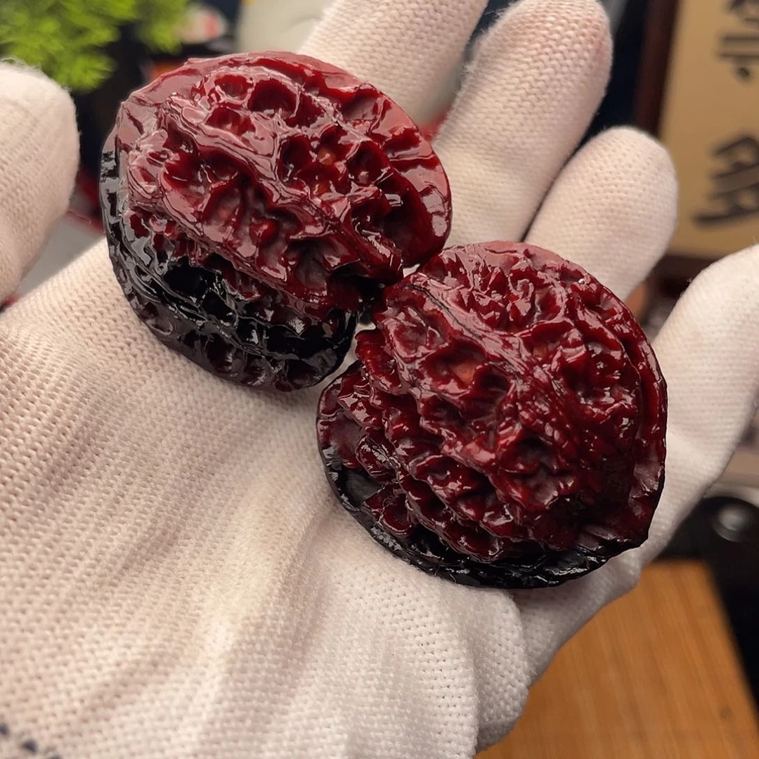 吊坠文玩核桃对彩苹果