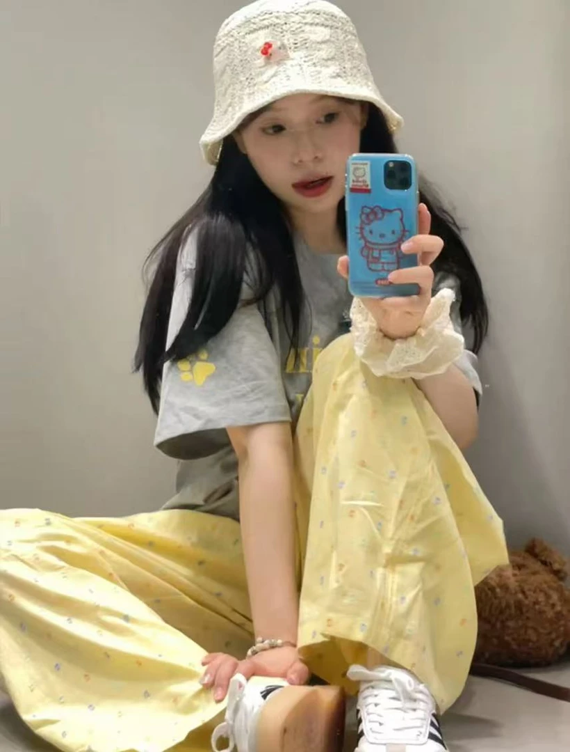 多巴胺春秋2025新款休闲高腰遛弯小个子宽松山本裤女