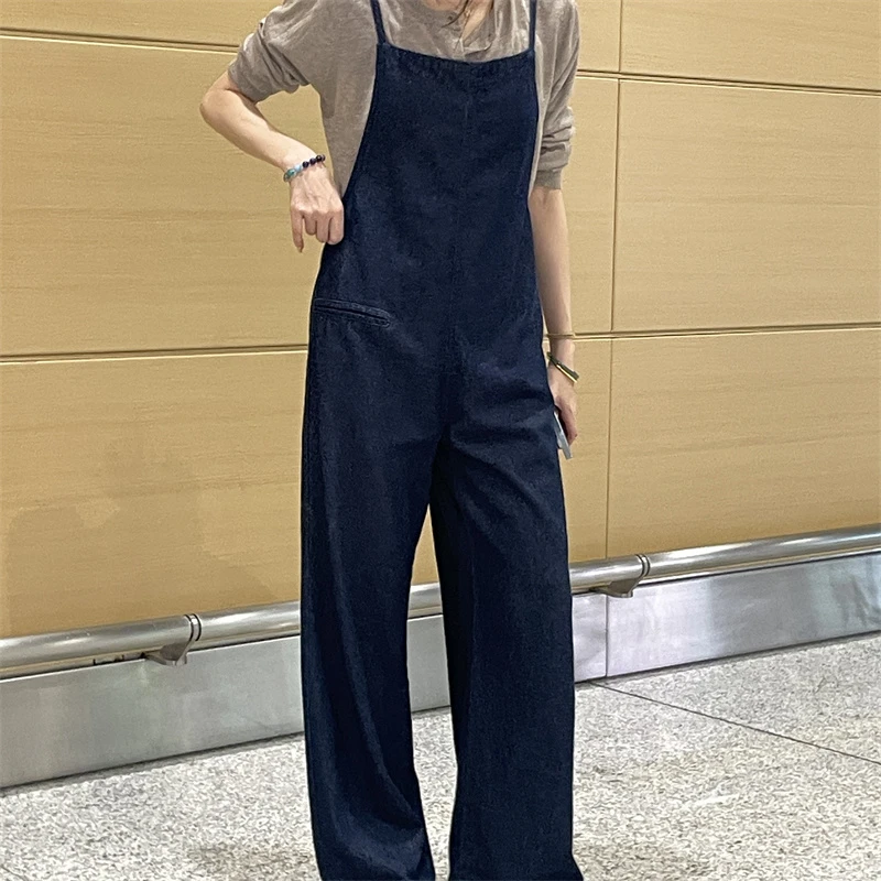 背带裤女夏2024新款韩国东大门背带内搭气质女神范牛仔吊带连衣裤