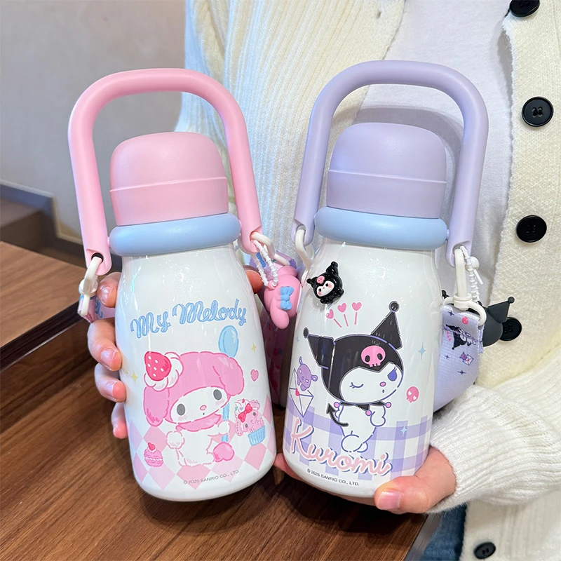 三丽鸥水杯保温杯儿童学生上学专用大容量水壶三饮杯子2025新款女