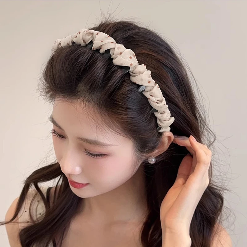 日韩发箍夏季极简风甜美女网纱休闲风复古港风小香风时尚百搭发饰