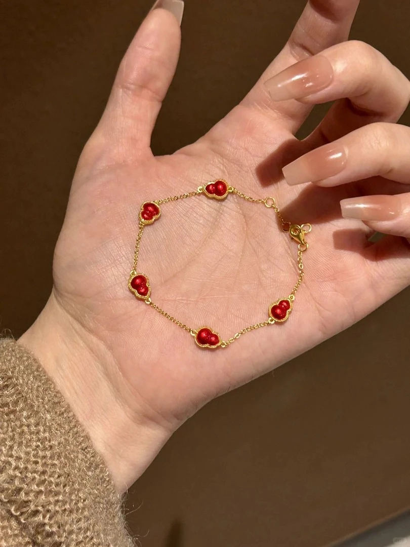 红釉葫芦手链精致简单百搭女款