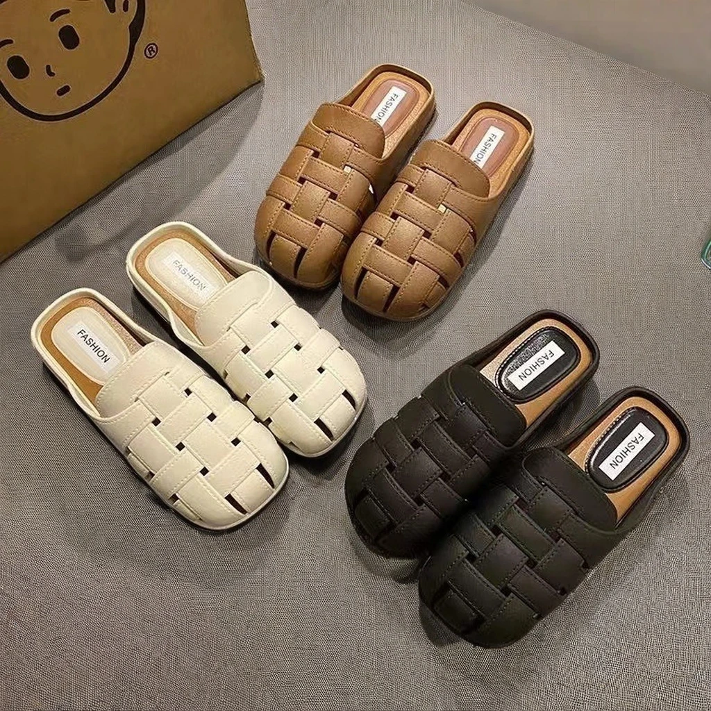 【新疆包邮乌市直发】女夏外穿软底拖鞋猪笼鞋新款包头罗马半拖百搭