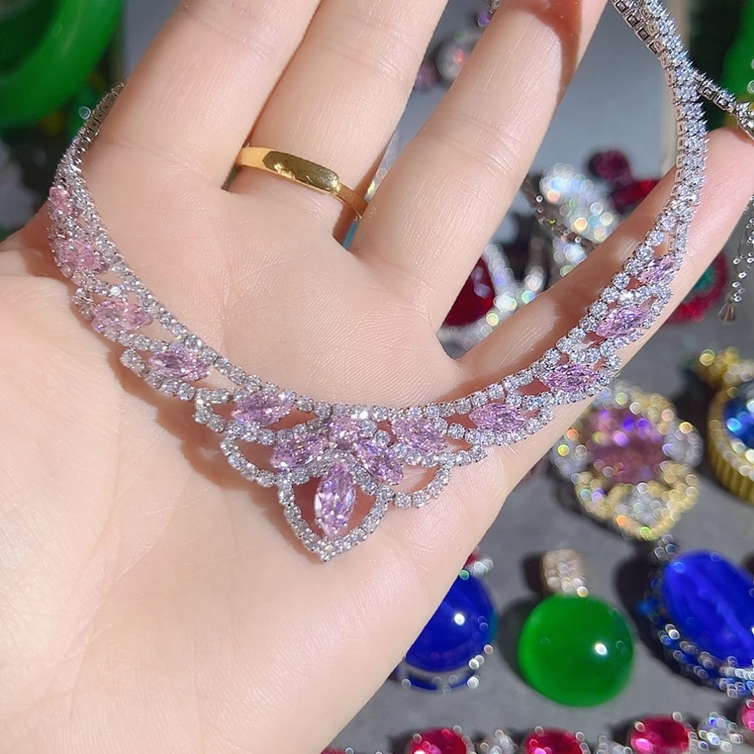 花岗石钨合金红色蓝色大吊坠