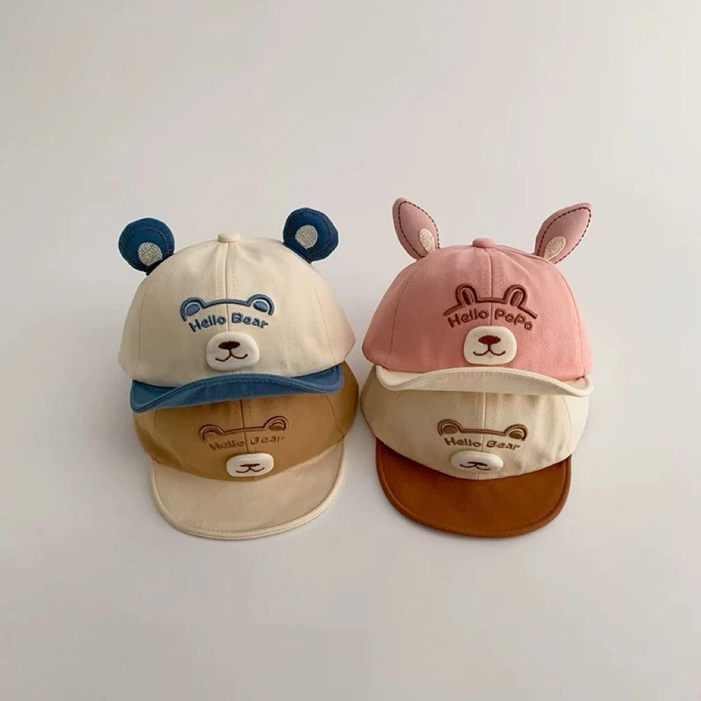 卡通超萌儿童帽子春秋薄款遮阳防晒渔夫帽百搭大檐男女宝宝盆帽夏