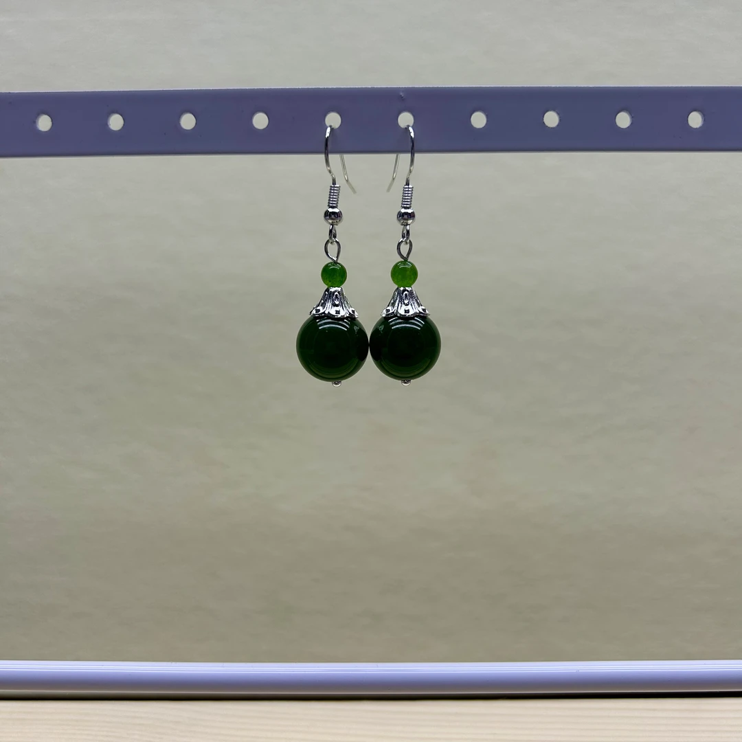 原创设计和田碧玉耳饰103