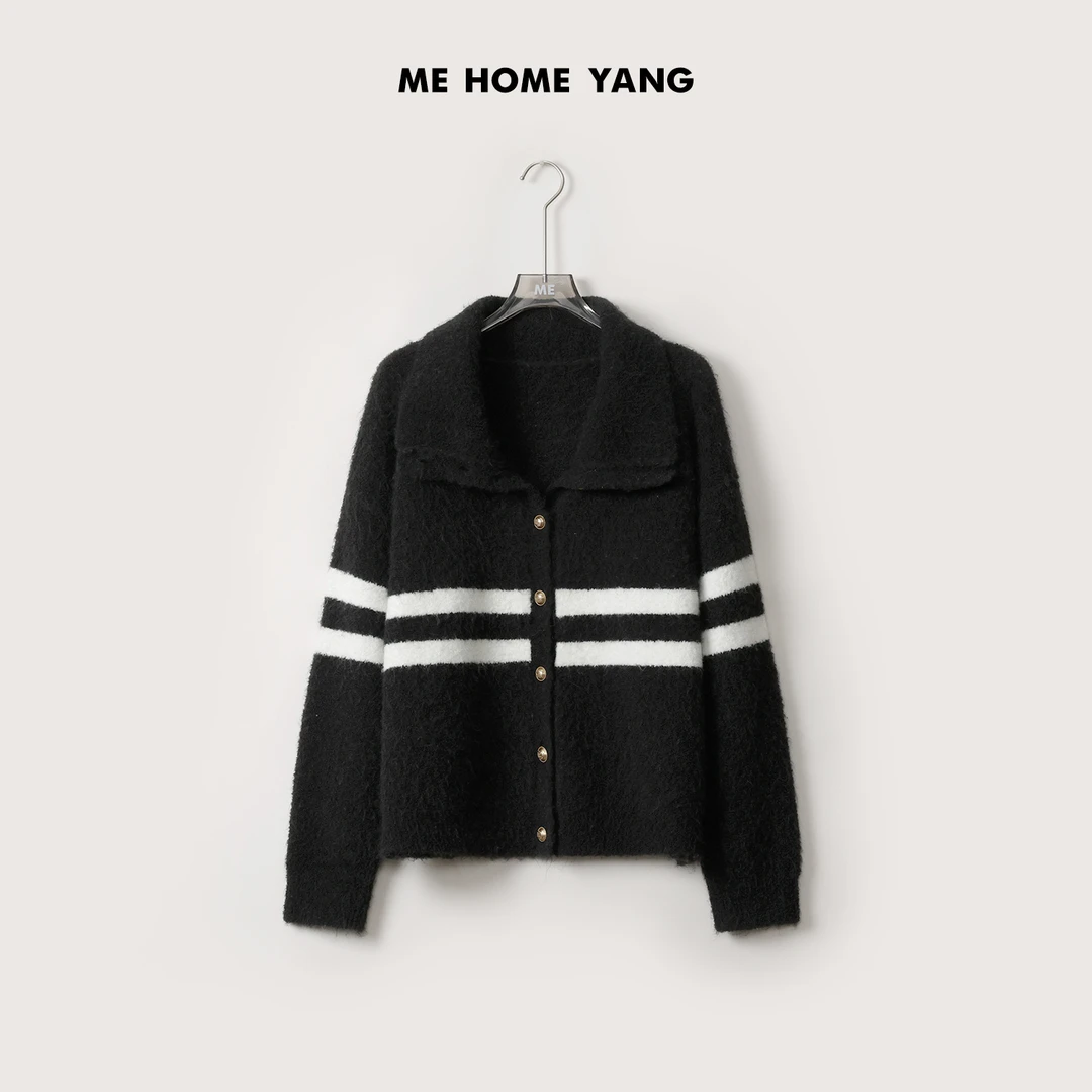 ME【双杠毛衣】绵羊毛混纺轻奢极简新款时尚百搭宽松毛衣MEQA0606