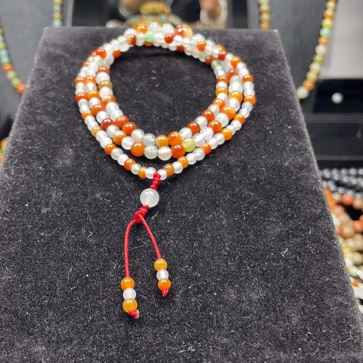 翡翠未镶嵌颈饰项链