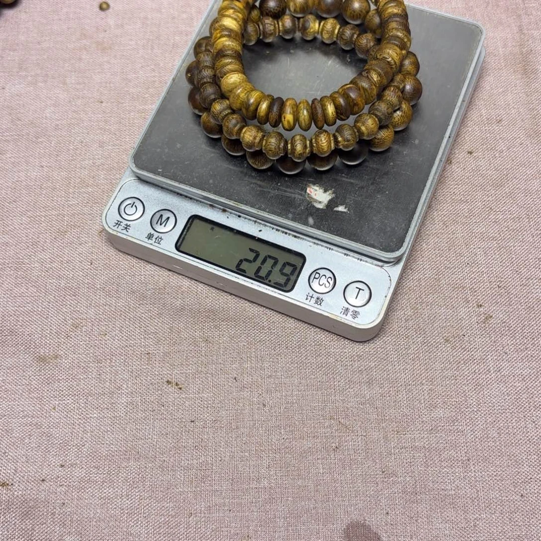 安***头木奇楠原材料散珠3条单圈21克
