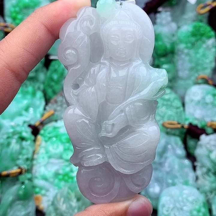 天然翡翠A货观音