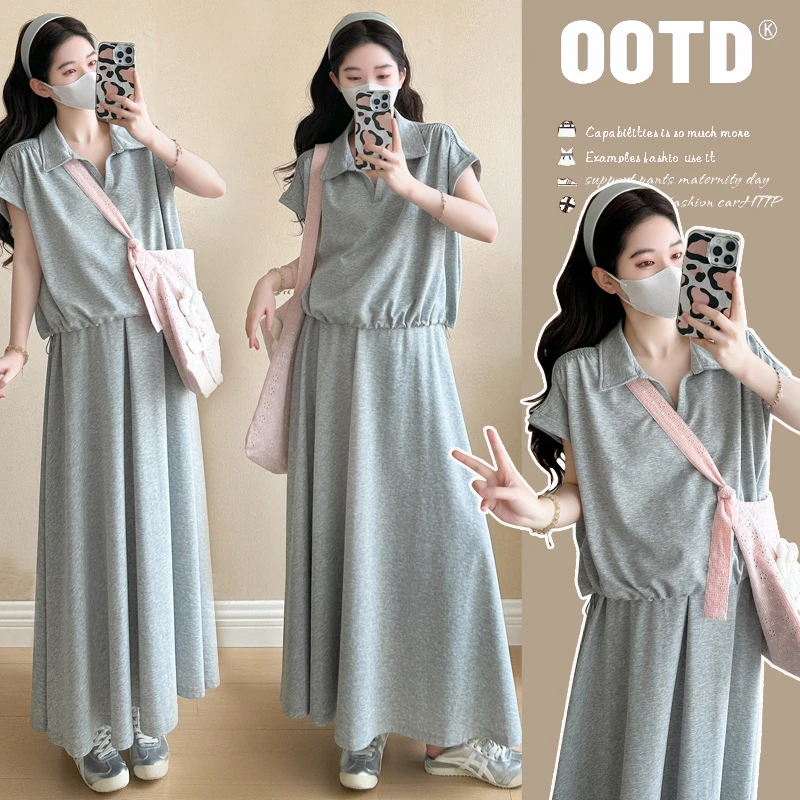 { 糕糕 }孕妇装2025夏季新品韩版设计感休闲宽松孕妇套装