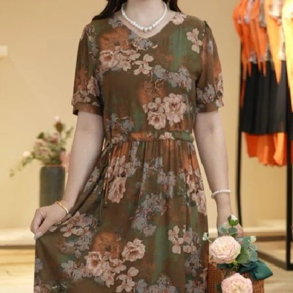 【撤柜断码甩】M803女装连衣裙气质时尚夏季休闲百搭中长款裙子