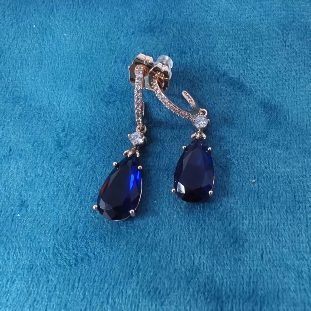 【ANNA严选】时尚精美高级精美蓝首饰F293