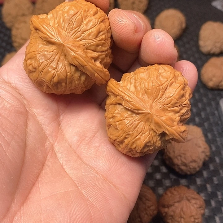 吊坠文玩核桃小***士45尺，全品无修镶嵌南瓜墩