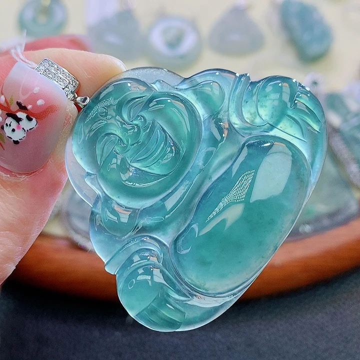 翡翠颈饰银S925镶嵌翡翠