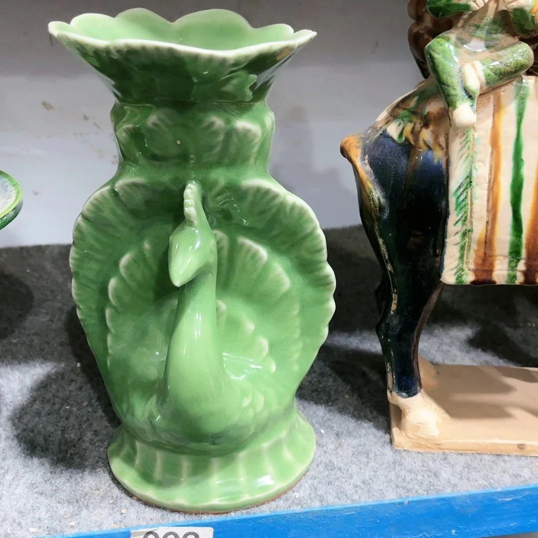 瓦当摆件摆件茶桌茶台陶瓷秀*娘