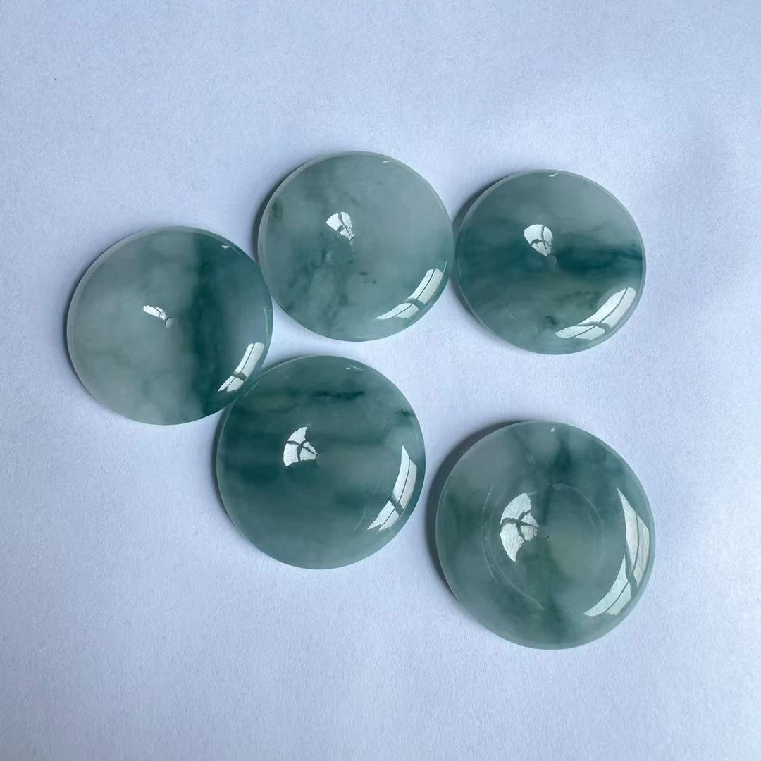 【杰缘珠宝】A货翡翠冰飘花小平安扣吊坠 多样性一件