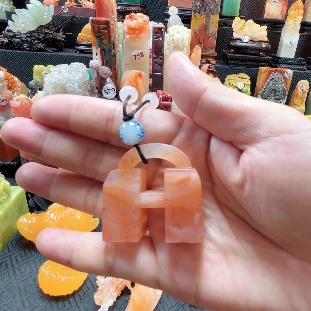 寿山石其他连珠印章