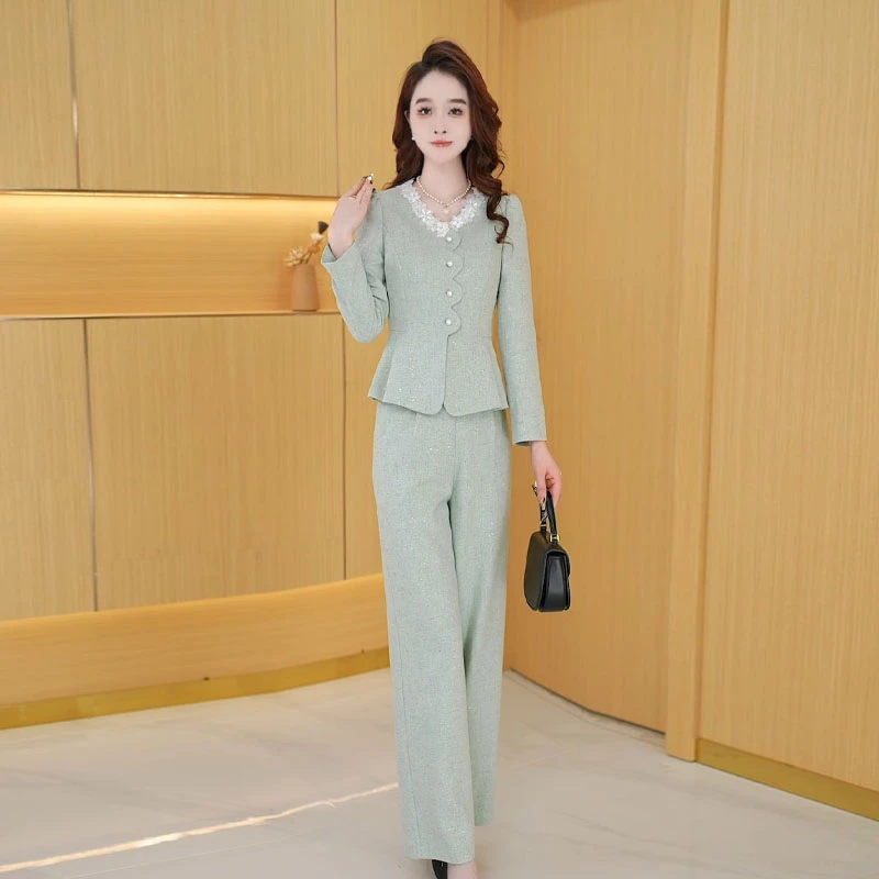 【两件套】早春时尚宽松洋气休闲收腰气质减龄长袖高腰修身女装套