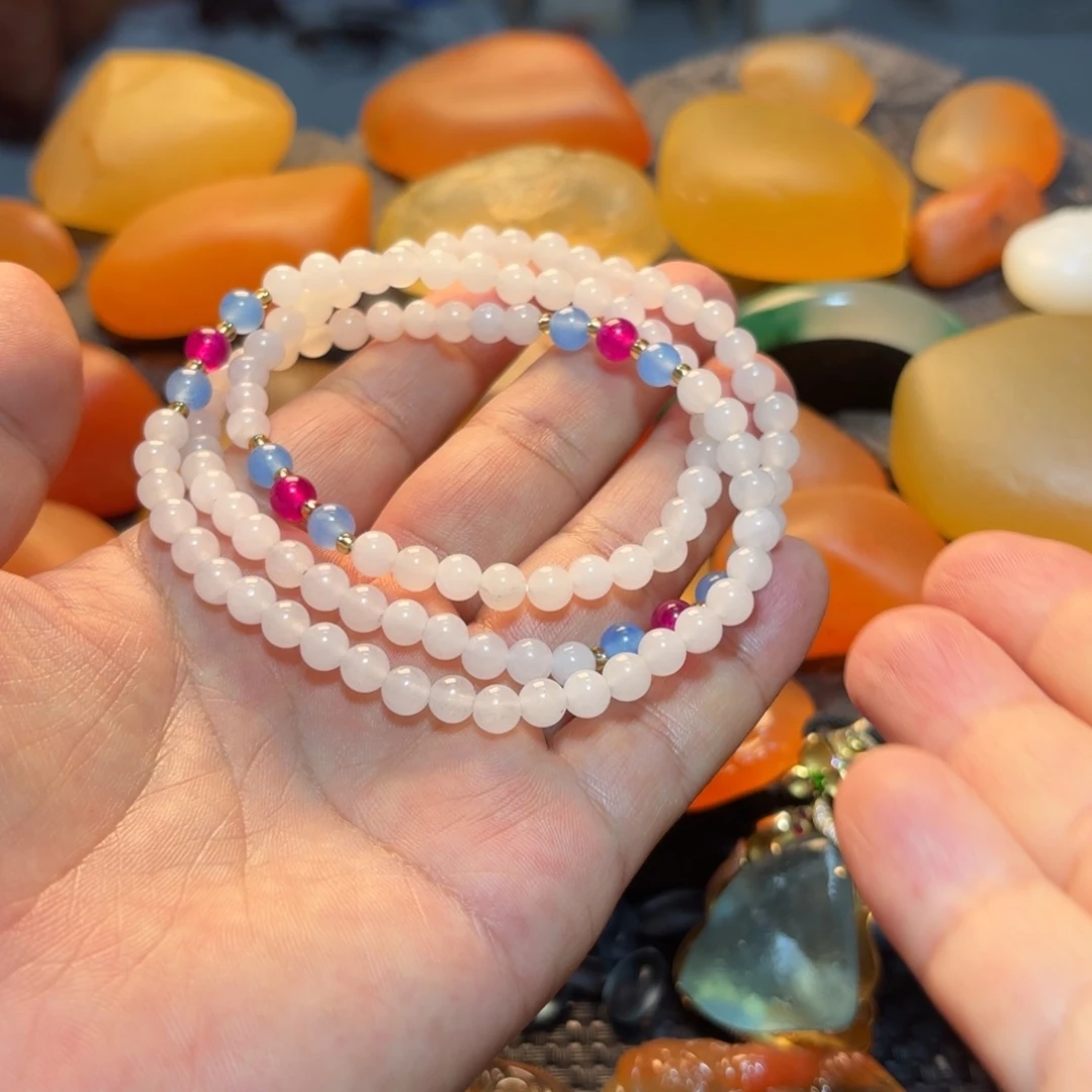 薰***※石英岩玉手串未镶嵌