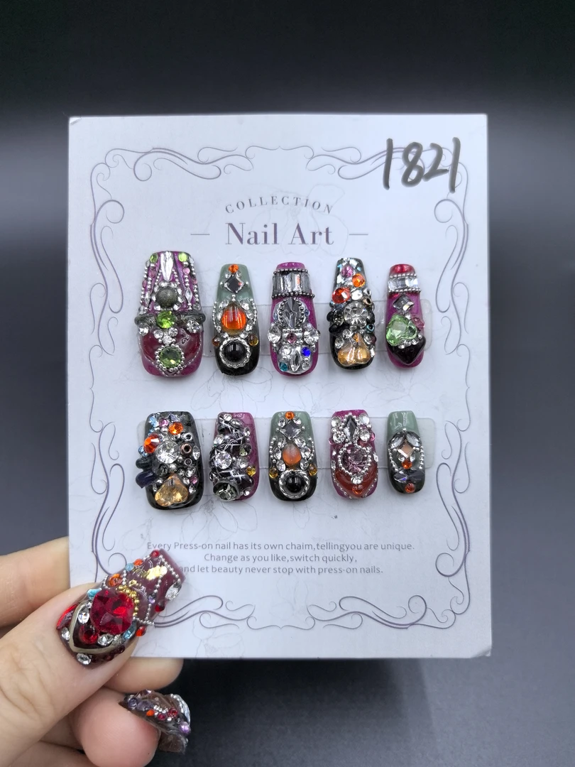 安夏 观馥 长梯 全手工穿戴甲贴片重工独特设计款