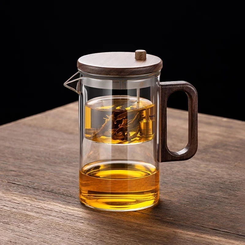 耐热玻璃飘逸茶壶家用过滤办公室一键内胆玻璃茶水分离茶杯茶具