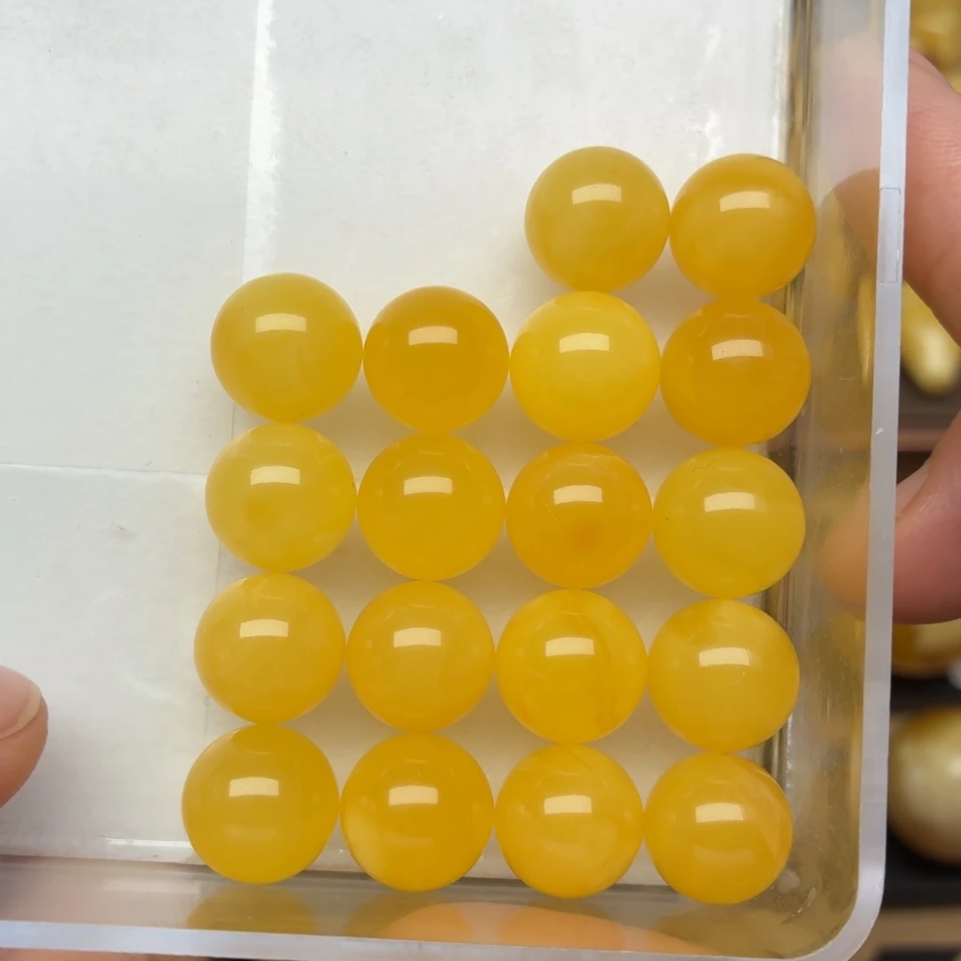 蜜蜡未镶嵌裸石蜜蜡12+圆珠串