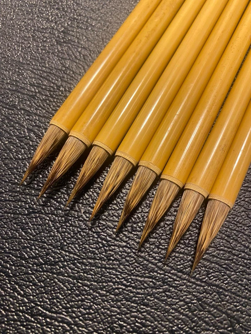 紫狼毫小楷，绳头小楷笔，出峰2.5厘米口径0.55厘米