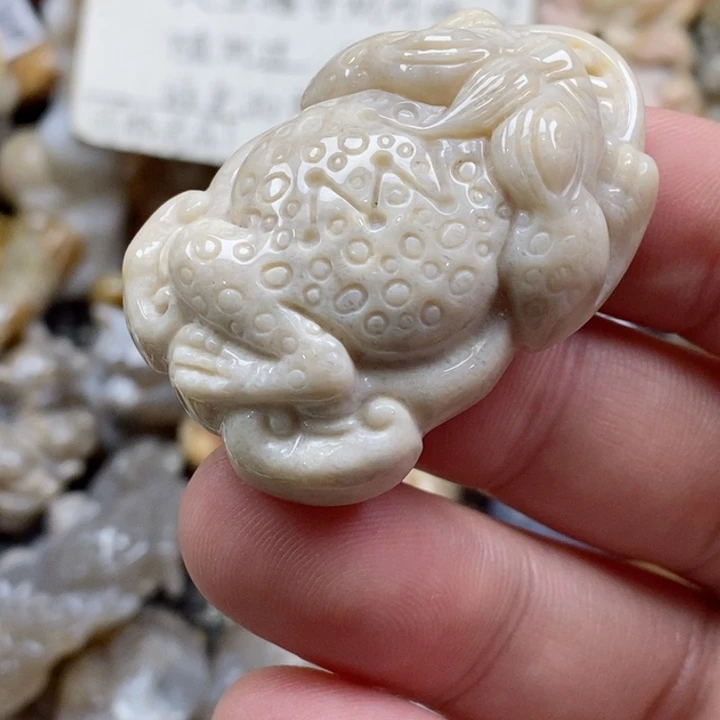 颈饰未镶嵌硅化珊瑚（珊瑚玉）