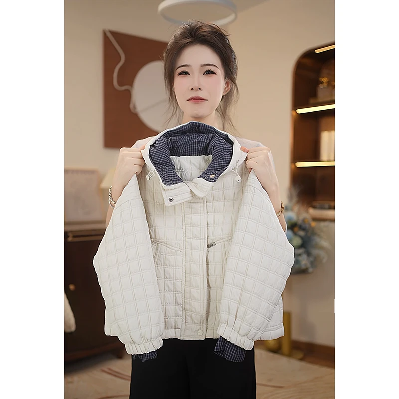 女童秋冬厚棉服外套2025秋冬季新款女孩中大童拼接棉服外套Q63249