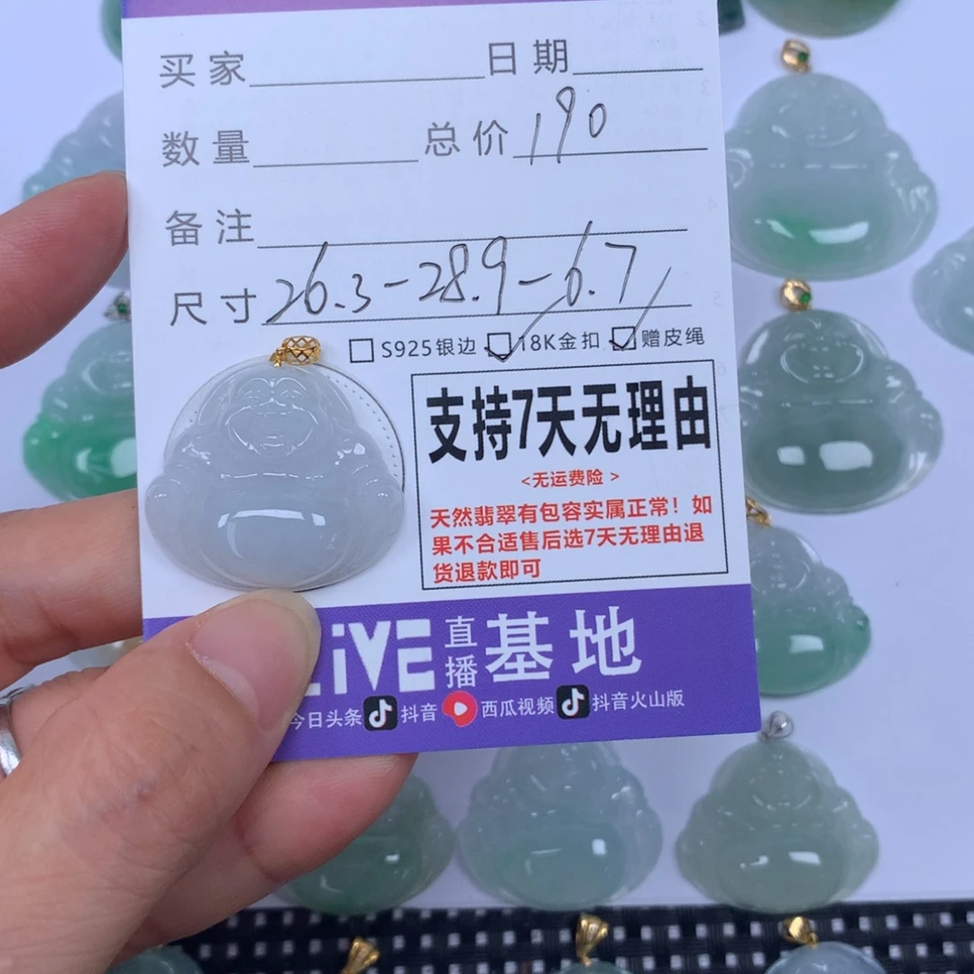 颈饰未镶嵌翡翠天然