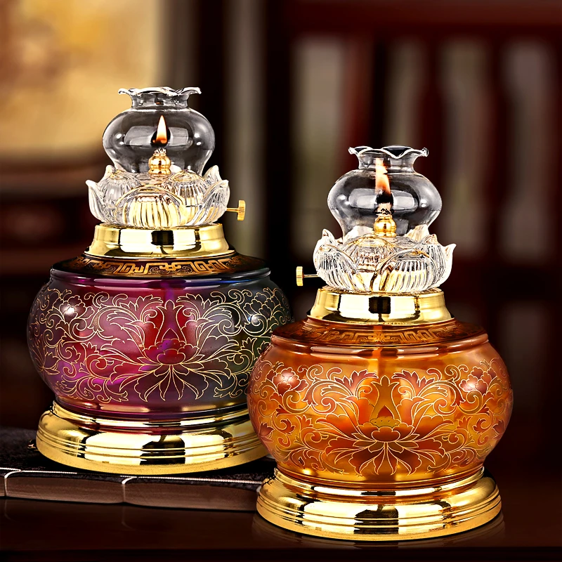 琉璃酥油灯家居摆件