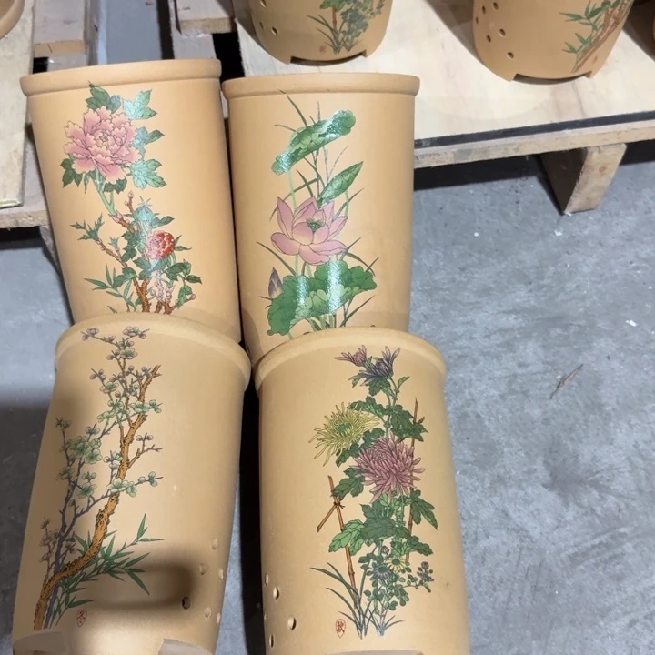 紫砂紫砂花盆破损补发高度22口径14四只
