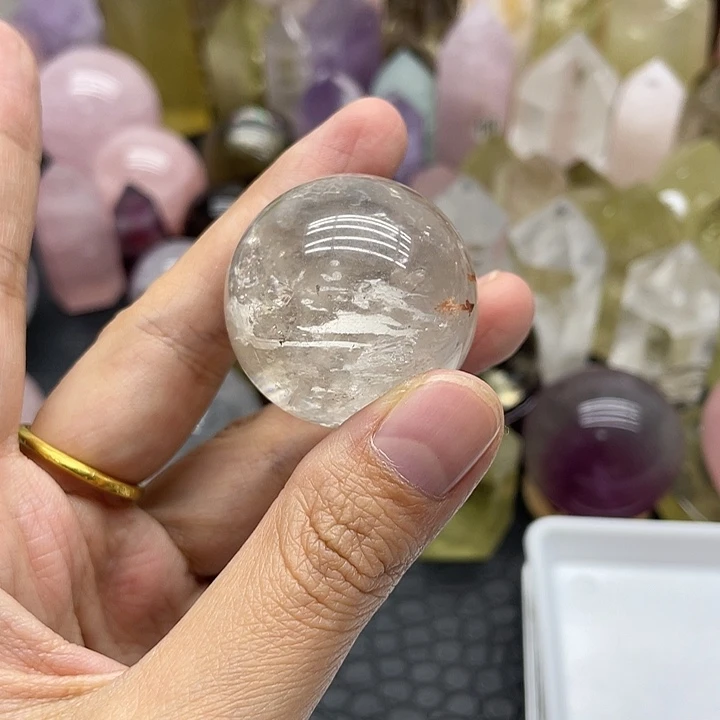 珠宝半成品水晶未镶嵌74白水晶球