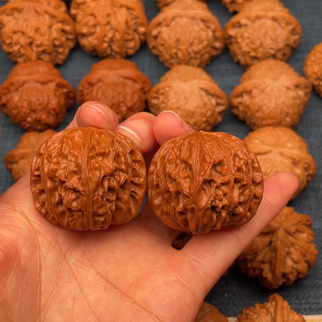 把件文玩核桃38石子正磨