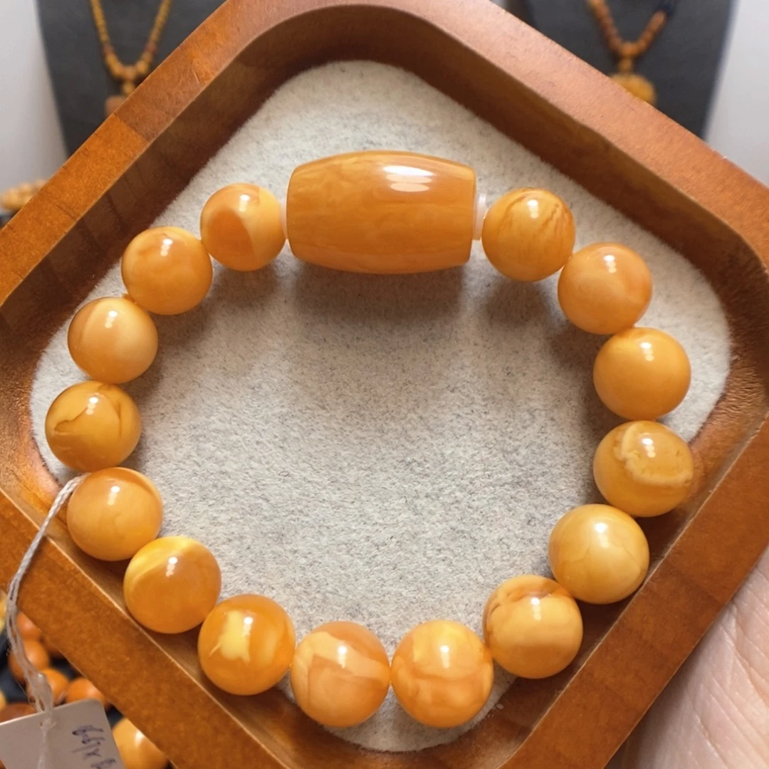 未镶嵌蜜蜡手串蜜蜡
