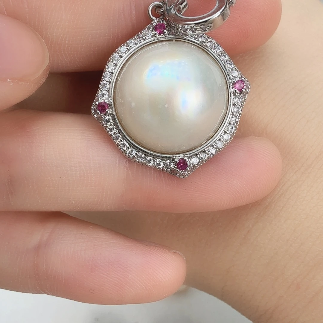 拼合珍珠（马贝珠）颈饰未镶嵌