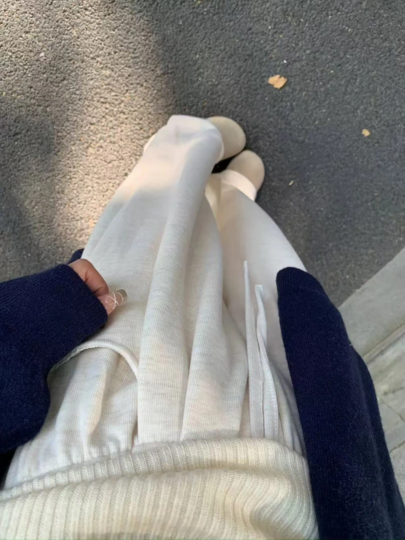 七言家巨好穿！#超软糯保暖显瘦直筒加绒糯米裤6166@