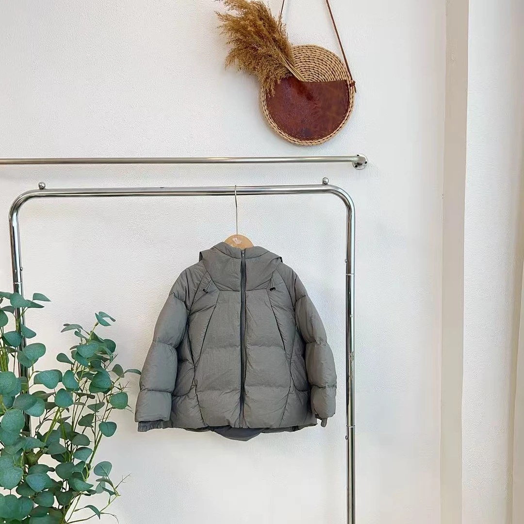 0233听深灰色厚款鹅绒服