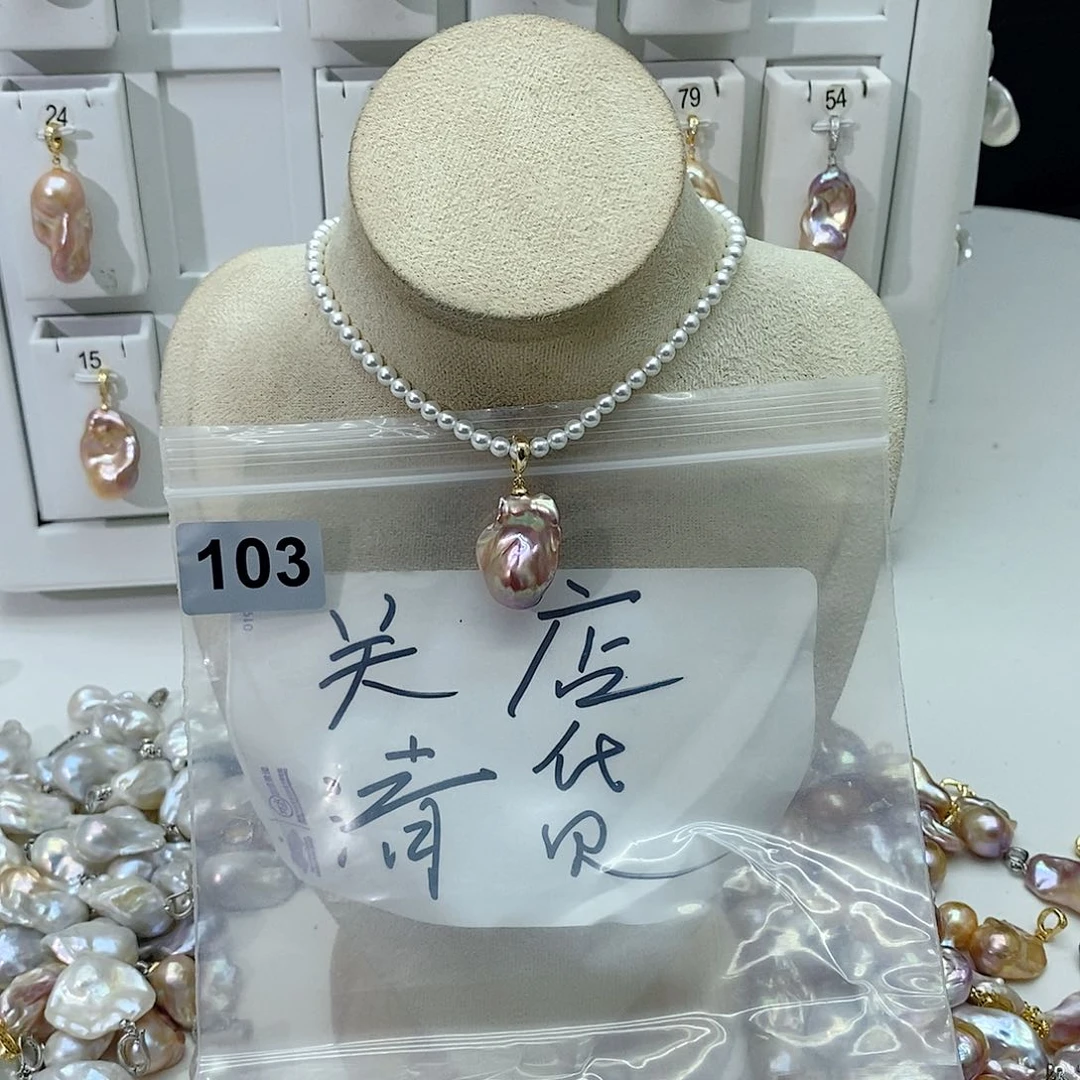 淡水珍珠颈饰合金