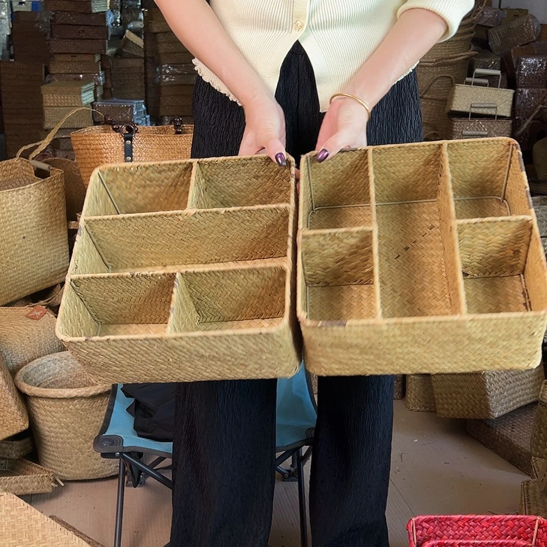 草编包/草编收纳盒带瑕疵