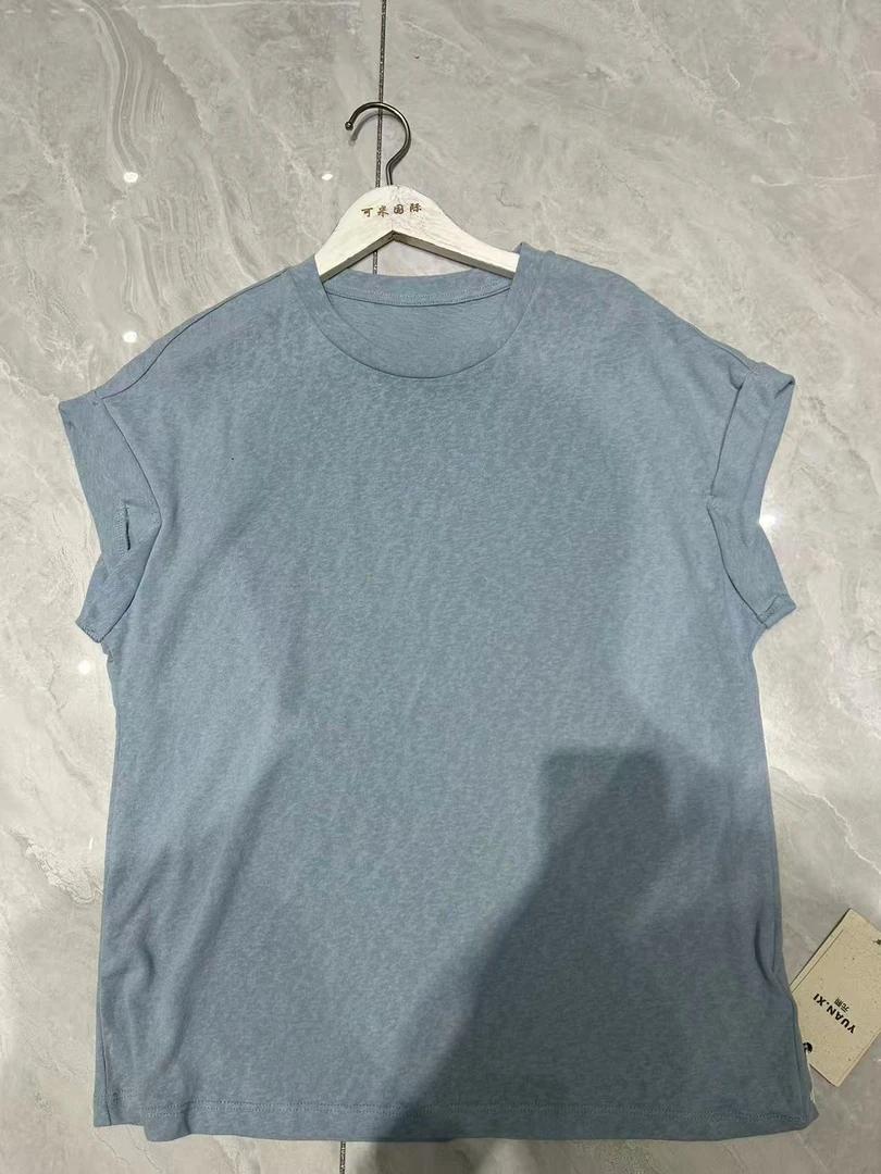 KM-夏季纯色宽松显瘦短袖T恤2783