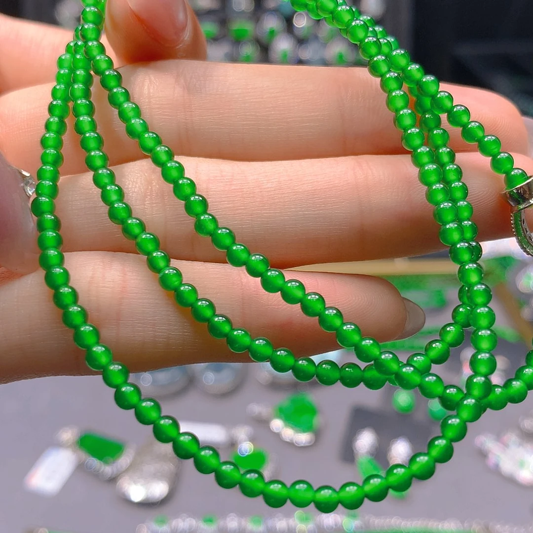 翡翠未镶嵌耳饰天然翡翠