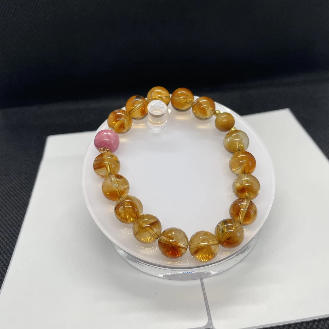 【自由至上·爱情与面包加强版】18k金暴力黄水晶设计款手串