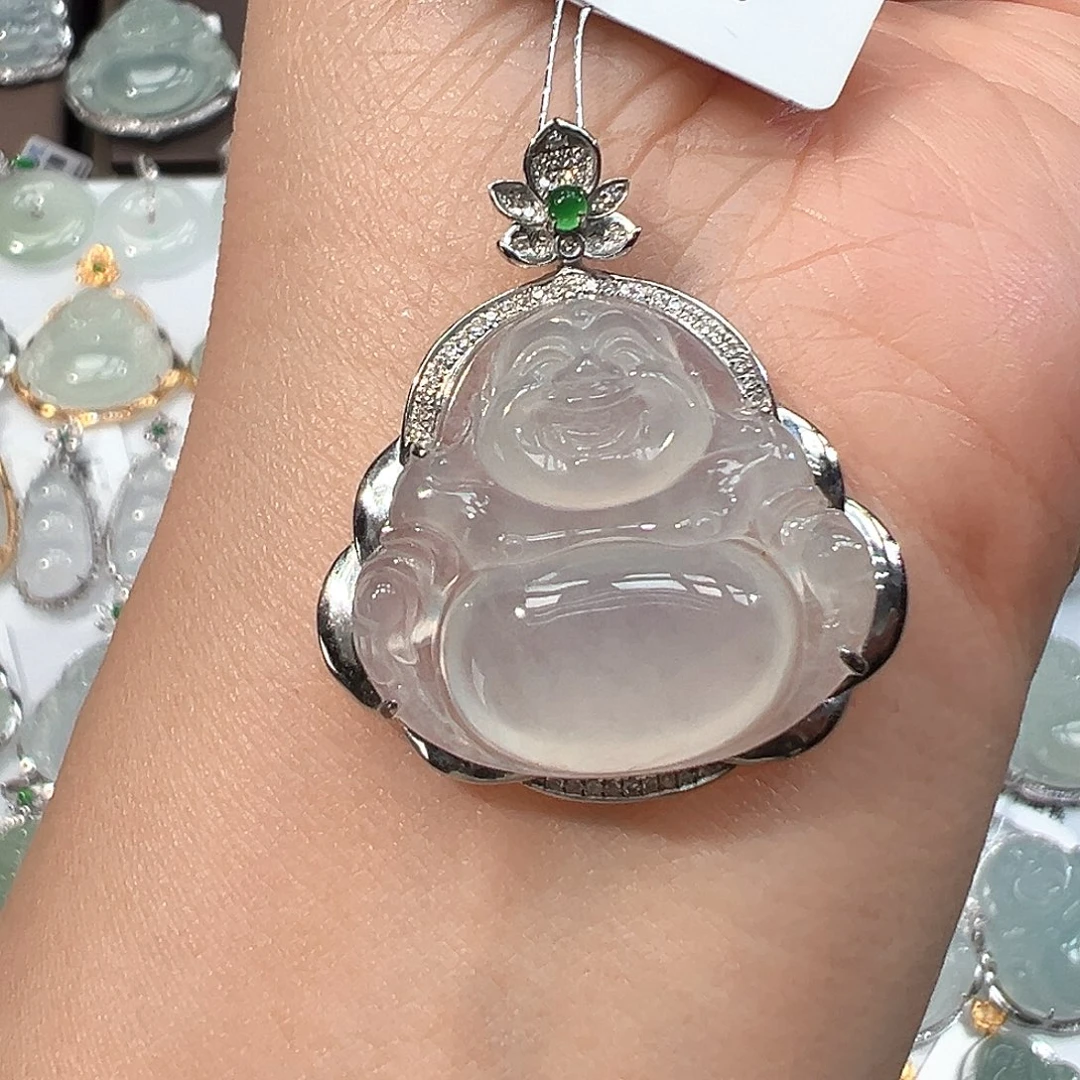 翡翠18K金镶嵌戒指1476