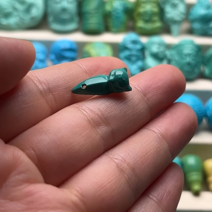 精工雕刻小卡子绿