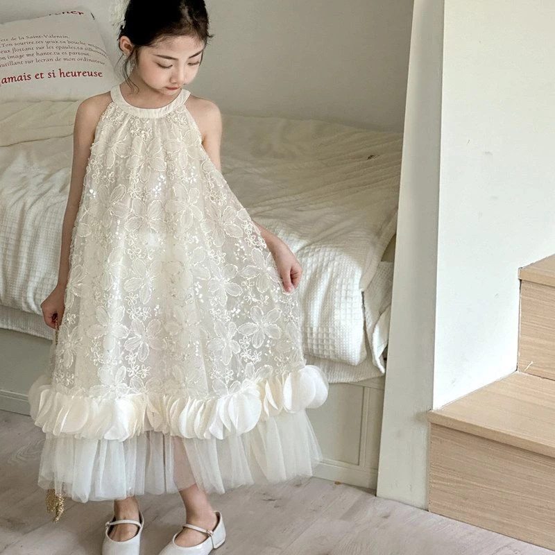 女童连衣裙夏装2025新款儿童装夏季薄款裙子中大童洋气超仙公主裙