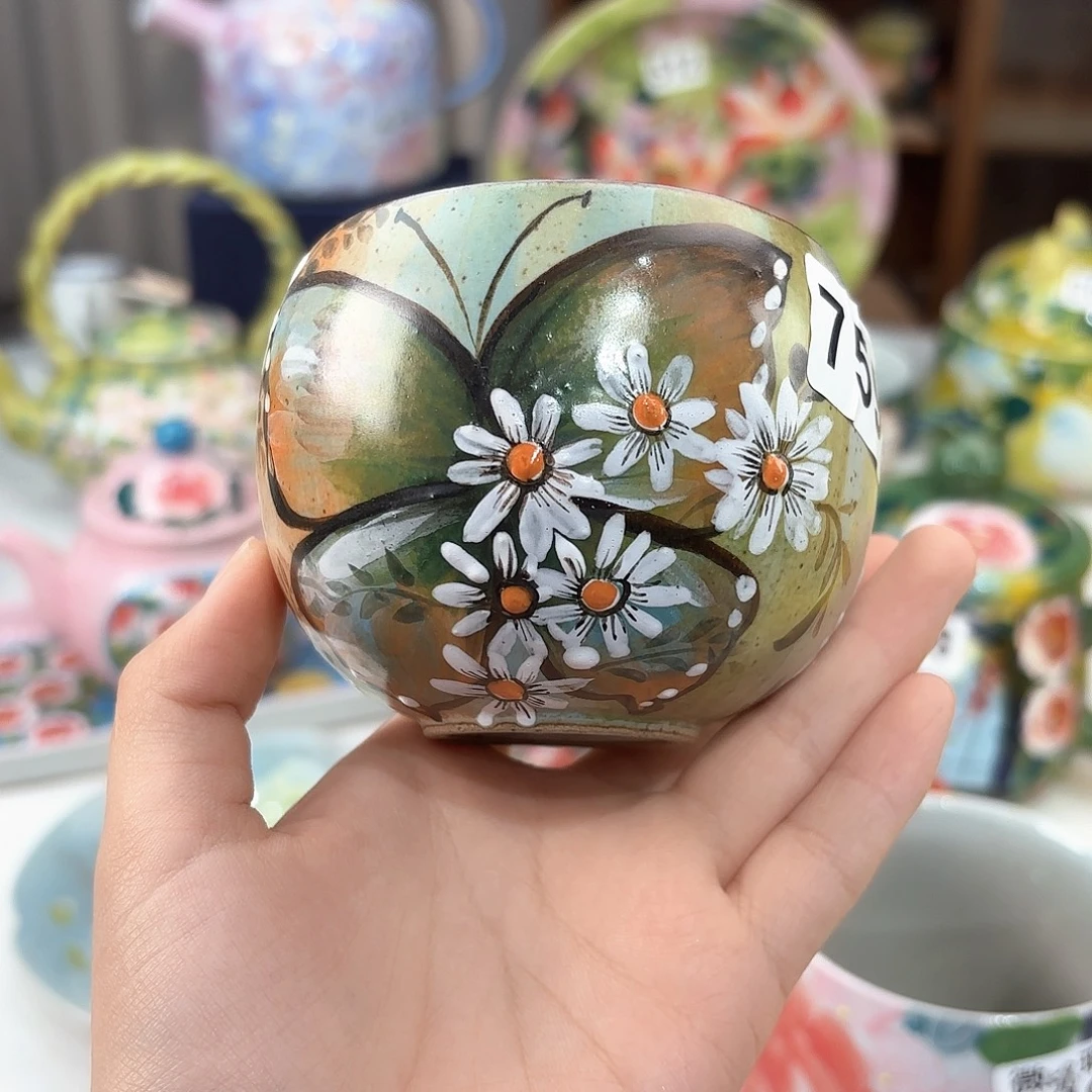 景德镇手绘高温釉下彩陶瓷茶具
